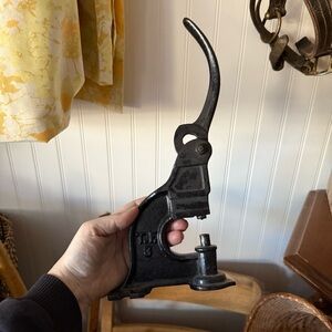 Vintage Black Metal Leather Punch